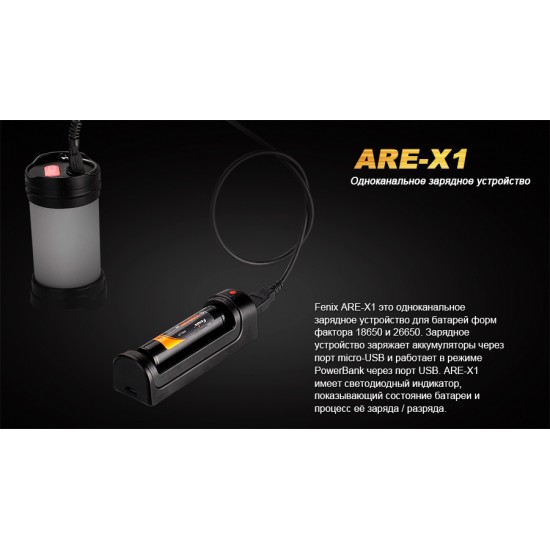 Зарядное устройство Fenix ARE-X1 (18650, 26650)