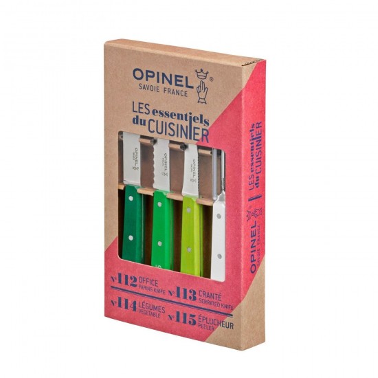 Набор ножей Opinel Les Essentiels Primavera, нержавеющая сталь, (4 шт./уп.), 001709