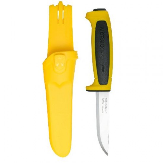 Нож Morakniv Basic 546 2020 Edition нержавеющая сталь, пласт. ручка (желтая) чер. вставка, 13712