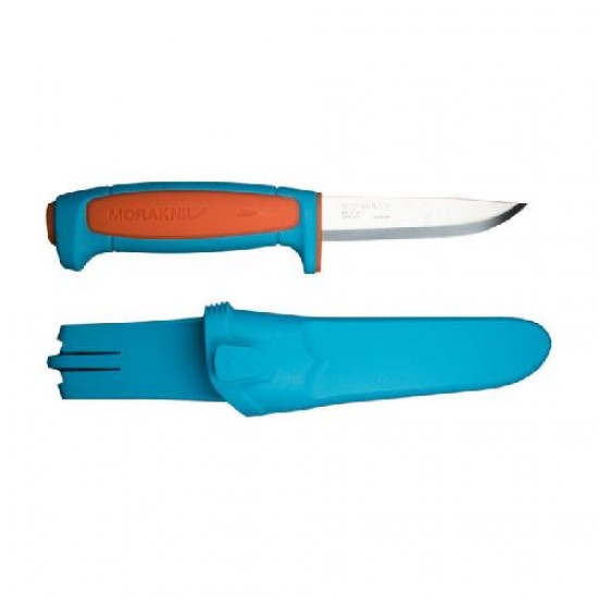 Нож Morakniv Basic углеродистая сталь, пласт. ручка (синий), 13152