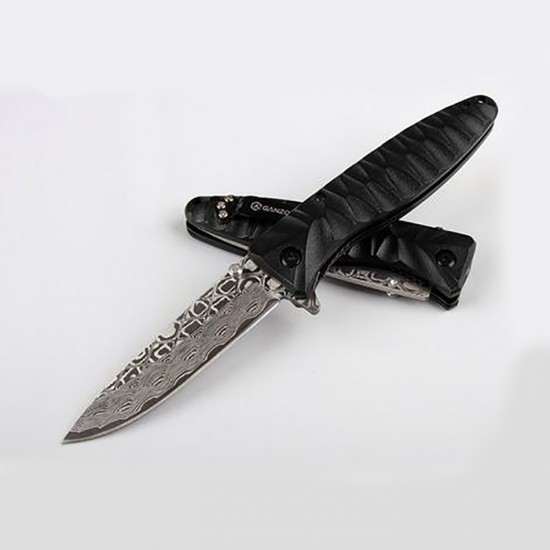 Нож складной Ganzo G620 черный (травление)