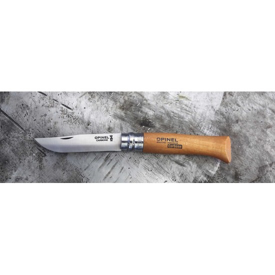 Нож складной Opinel №8, углеродистая сталь, рукоять из дерева бука