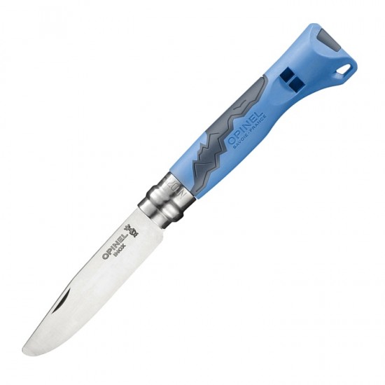 Нож складной Opinel №7 Outd Junior, синий, блистер