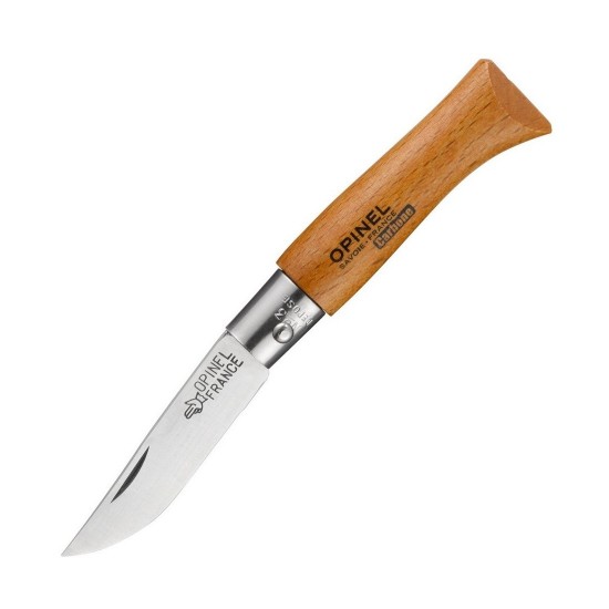 Нож складной Opinel №3, углеродистая сталь, рукоять из дерева бука