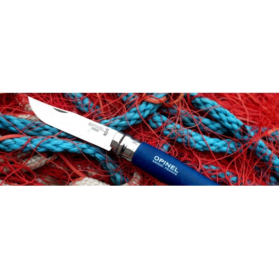 Нож складной Opinel №8 Trekking, нержавеющая сталь, синий, блистер
