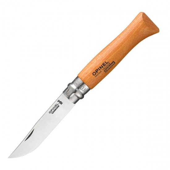 Нож складной Opinel №9, углеродистая сталь, рукоять из дерева бука, блистер
