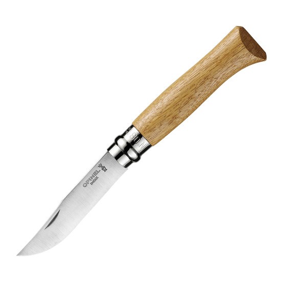 Нож складной Opinel №8, нержавеющая сталь, дубовая рукоять