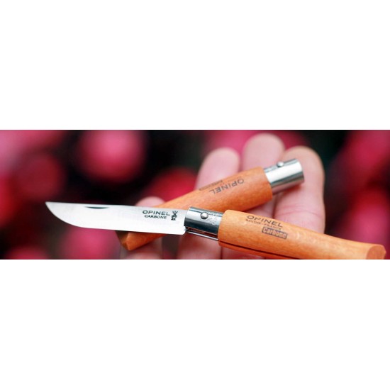 Нож складной Opinel №5, углеродистая сталь, рукоять из дерева бука Нож складной Opinel №5, углеродистая сталь, рукоять из дерева бука