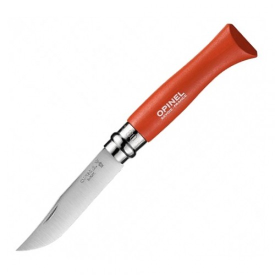 Нож складной Opinel №8 Trekking, нержавеющая сталь, красный, с чехлом