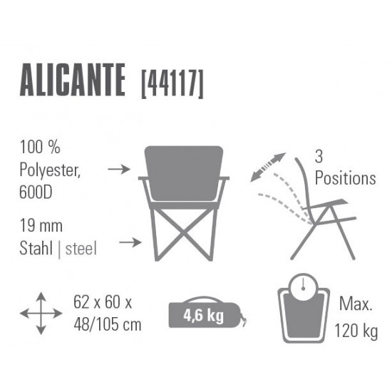 Кемпинговое кресло High Peak Alicante