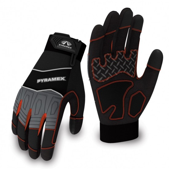 Перчатки Pyramex GL102 черные с серыми вставками