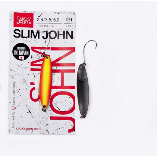 Блесна колеблющаяся Lucky John SLIM JOHN длин.37мм/02.5г 024