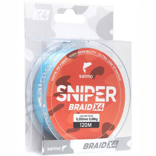 Леска плетёная Salmo Sniper BRAID Blue 091/023