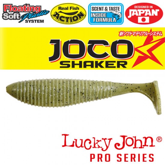 Виброхвосты съедобные Lucky John Pro Series JOCO SHAKER 4.5in (11.43)/F01 3шт.