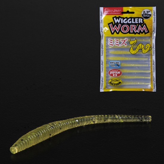 Слаги съедобные искусственные Lucky John Pro Series WIGGLER WORM 05.84/071 9шт.