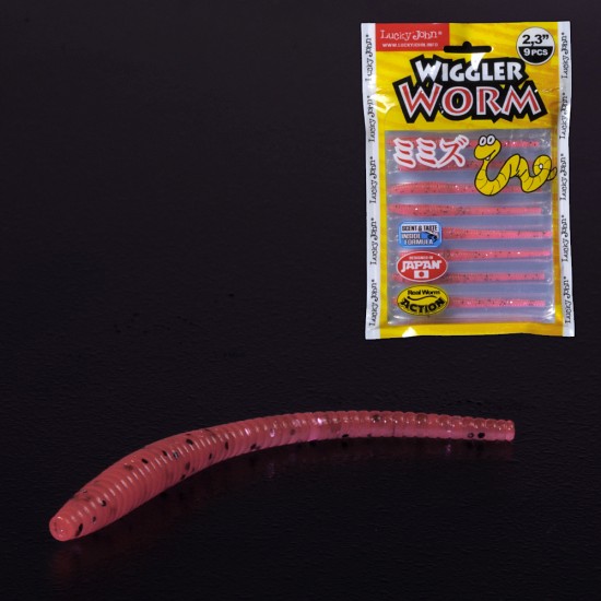 Слаги съедобные искусственные Lucky John Pro Series WIGGLER WORM 05.84/052 9шт.
