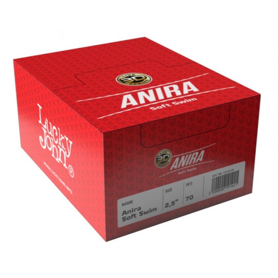 Виброхвосты Lucky John 3D Series ANIRA SOFT SWIM 6,0in (15,20)/A01 16шт. BIG BOX