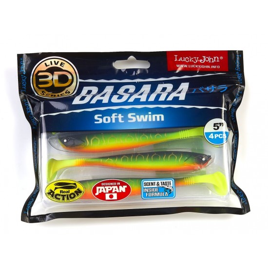 Виброхвосты Lucky John 3D Series BASARA SOFT SWIM 5.0in (12,70)/PG02 4шт. Виброхвосты Lucky John 3D Series BASARA SOFT SWIM 5.0in (12,70)/PG02 4шт.