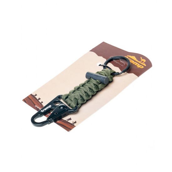 Брелок паракордовый для ключей (карабин/кольцо для ключей/огниво) Tramp TRA-236